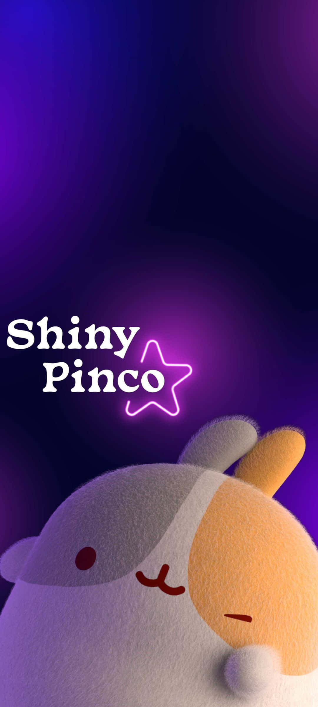 Personaj drăguț Shiny Pinco stralucitor Fundal