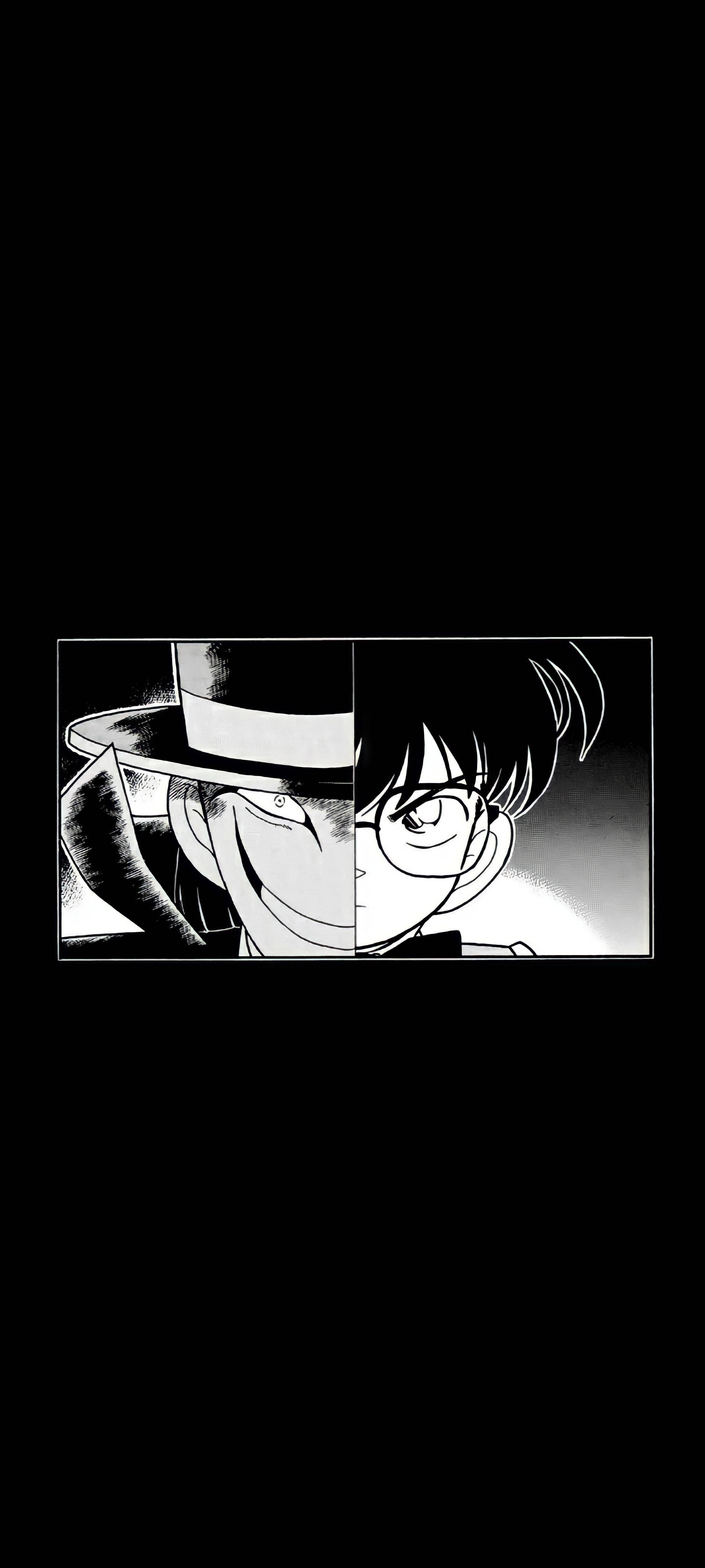 Personaj Manga Negru Intrigant Fundal