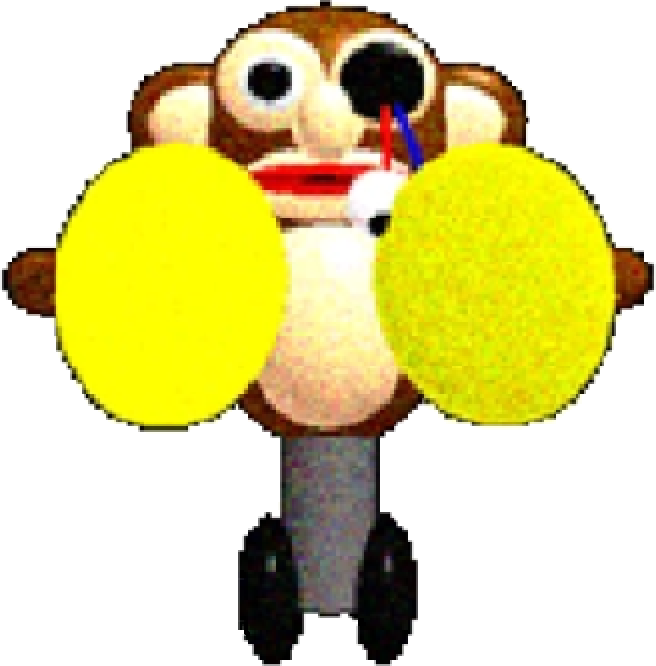 Personaj Meme Roblox cu Cimbale Fundal