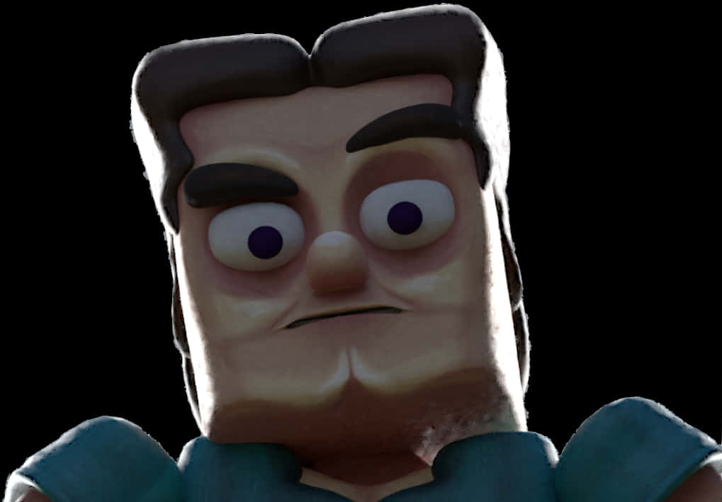 Personaj Minecraft în Prim-Plan Fundal