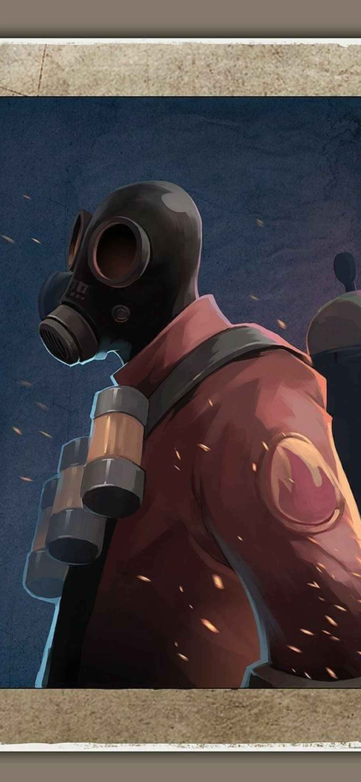 Personaj Pyro Roșu Fundal iPhone Xs Max Team Fortress 2 Fundal