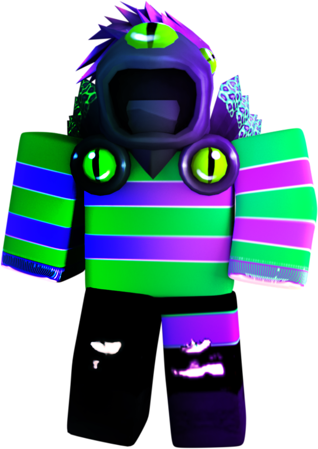 Personaj Roblox colorat, randare PNG Fundal