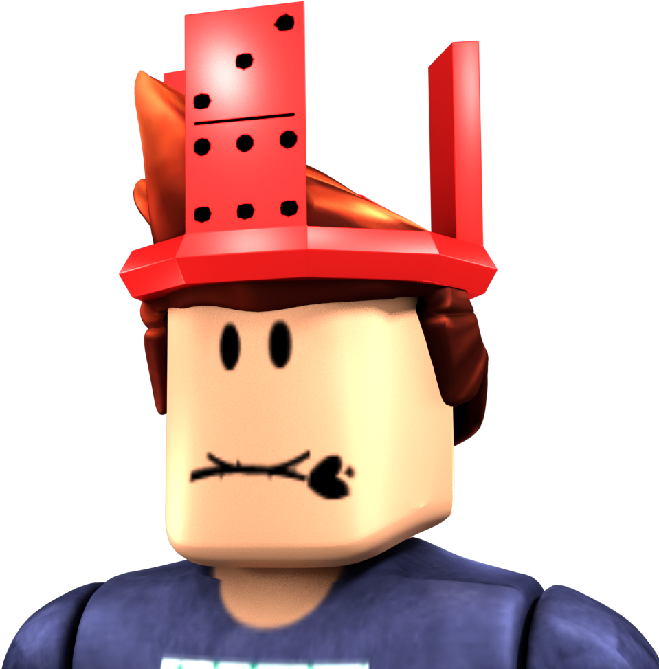 Personaj Roblox cu pălărie roșie Fundal