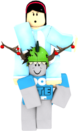 Personaj Roblox cu Ținută Festivă și Pălărie de Ren Fundal