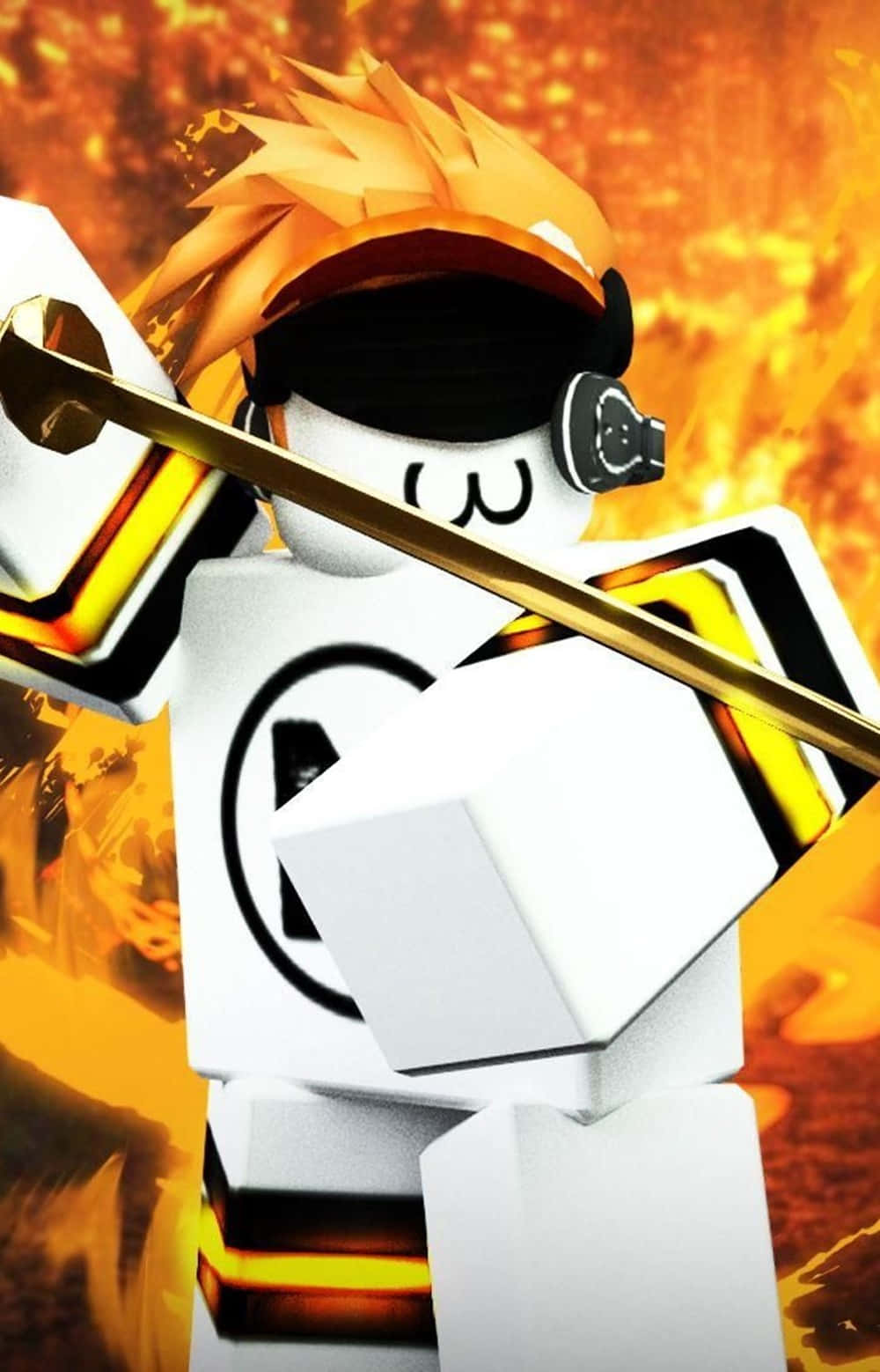 Personaj Roblox cu sabie pentru iPhone Fundal