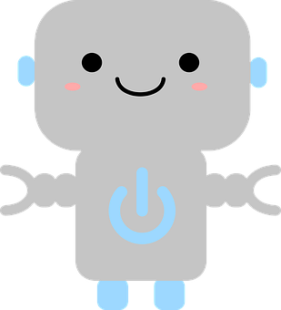 Personaj Robot Kawaii Desen Animati Fundal