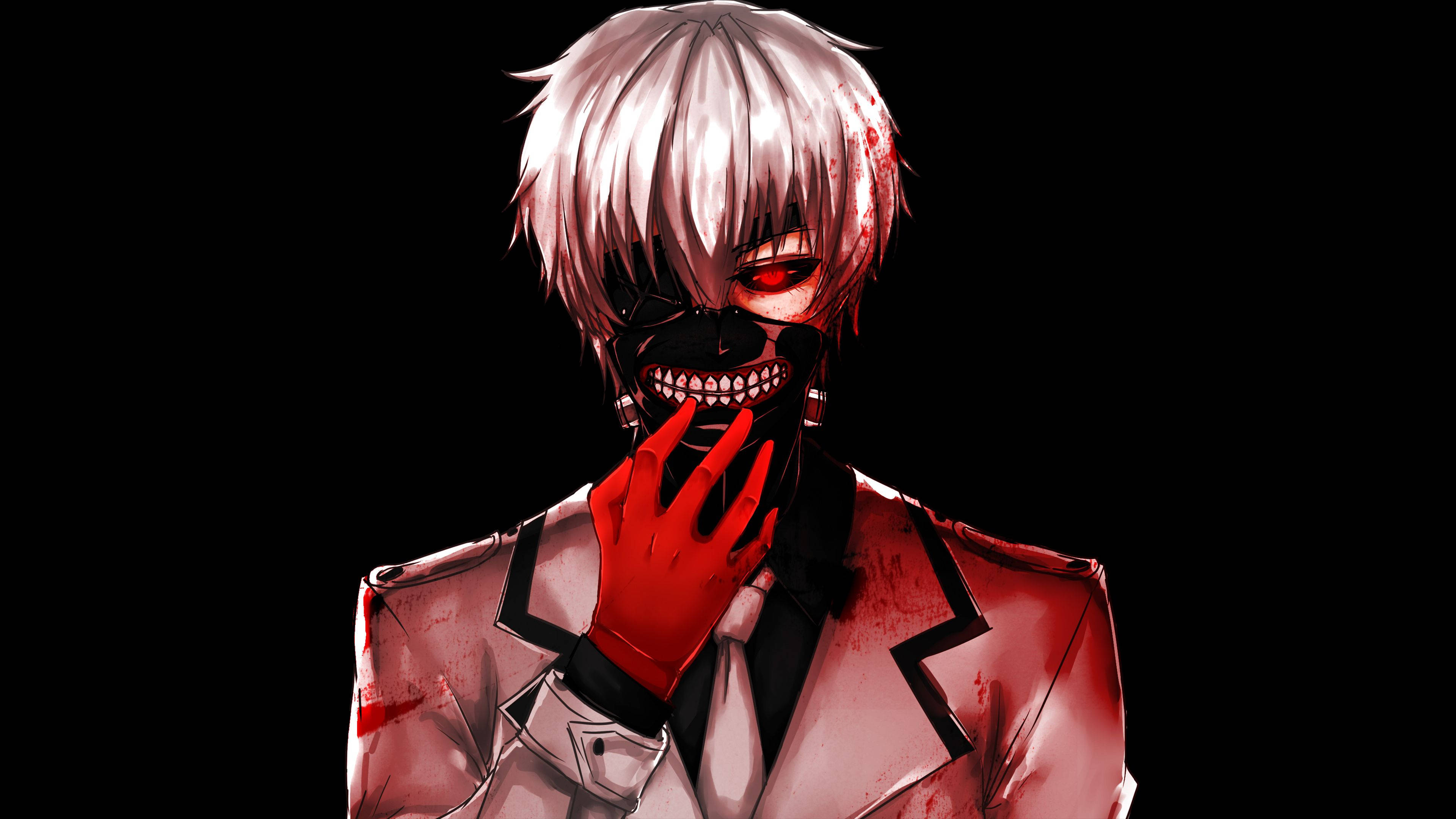 Personaj Tokyo Ghoul Ken Masca Neagră Fundal