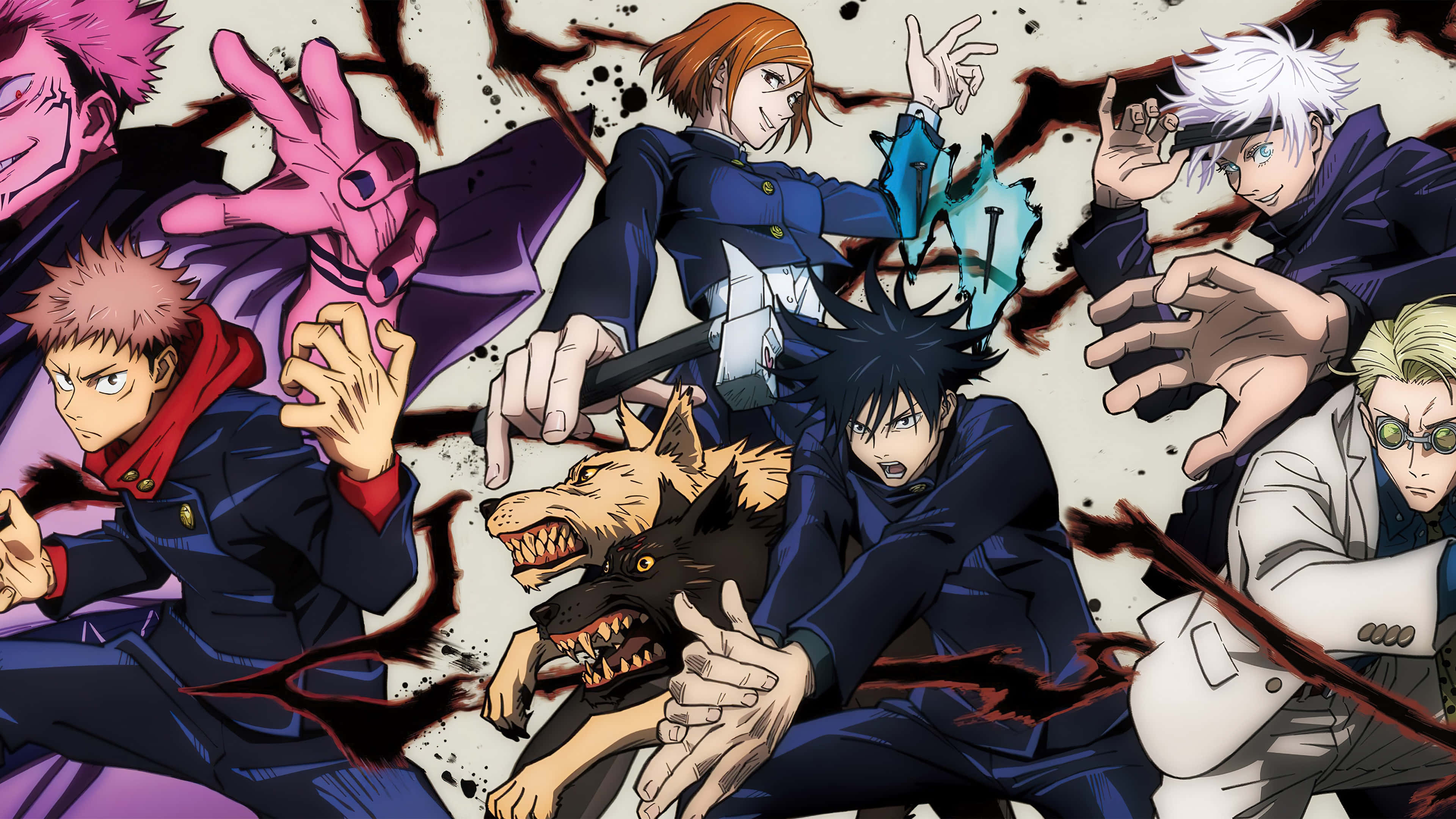 Personaje Cool din Anime-ul Jujutsu Kaisen HD Fundal
