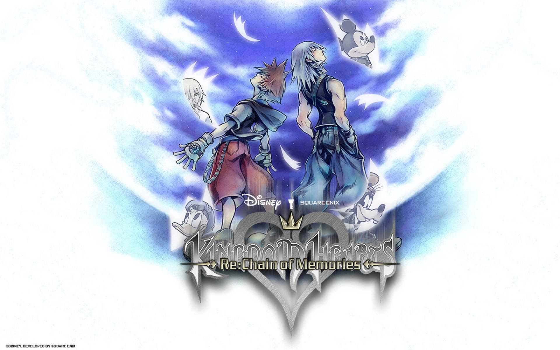 Personaje Fascinante cu Logo-ul Kingdom Heart — Anime trist GIF Fundal