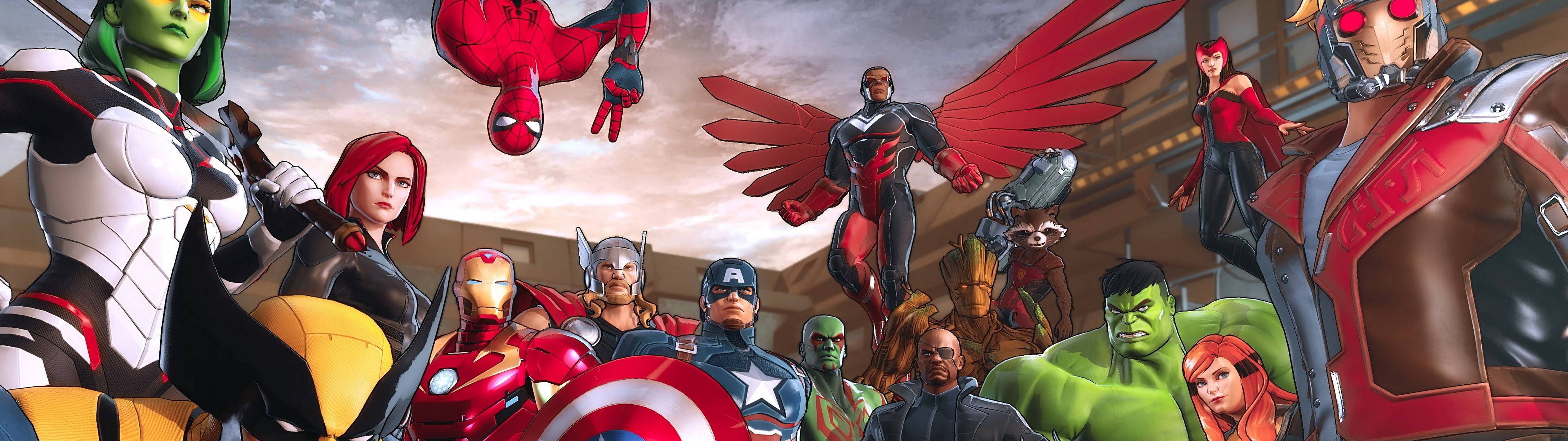 Personaje Marvel Comics 5120 x 1440 Fundal