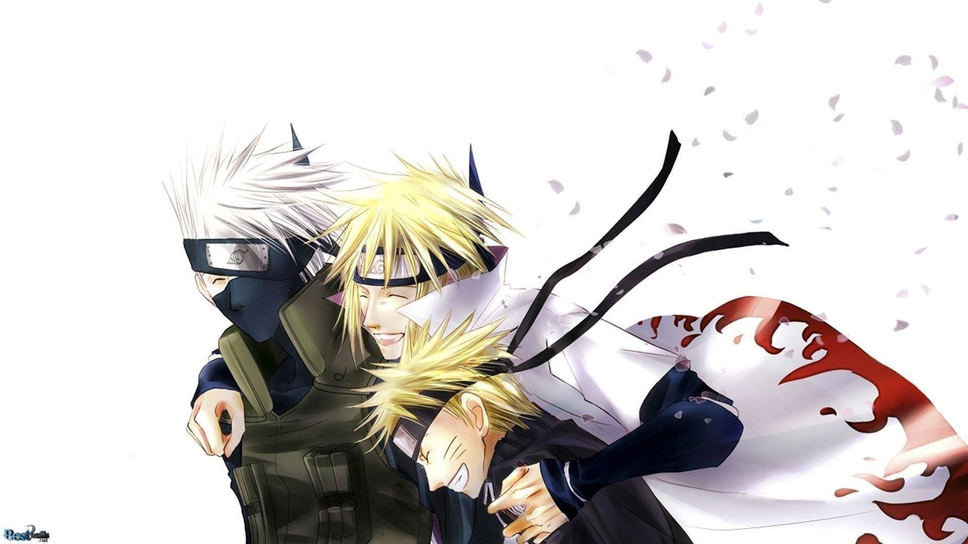 Personaje Naruto Trei Ninja din Konoha Fundal
