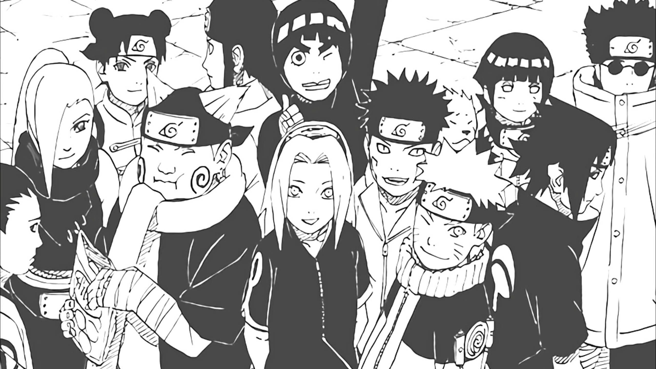 Personaje Naruto Ninja din Konoha Fundal