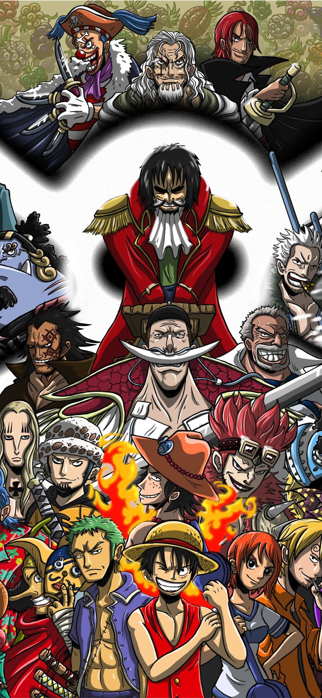 Personaje pirați One Piece 4K Fundal