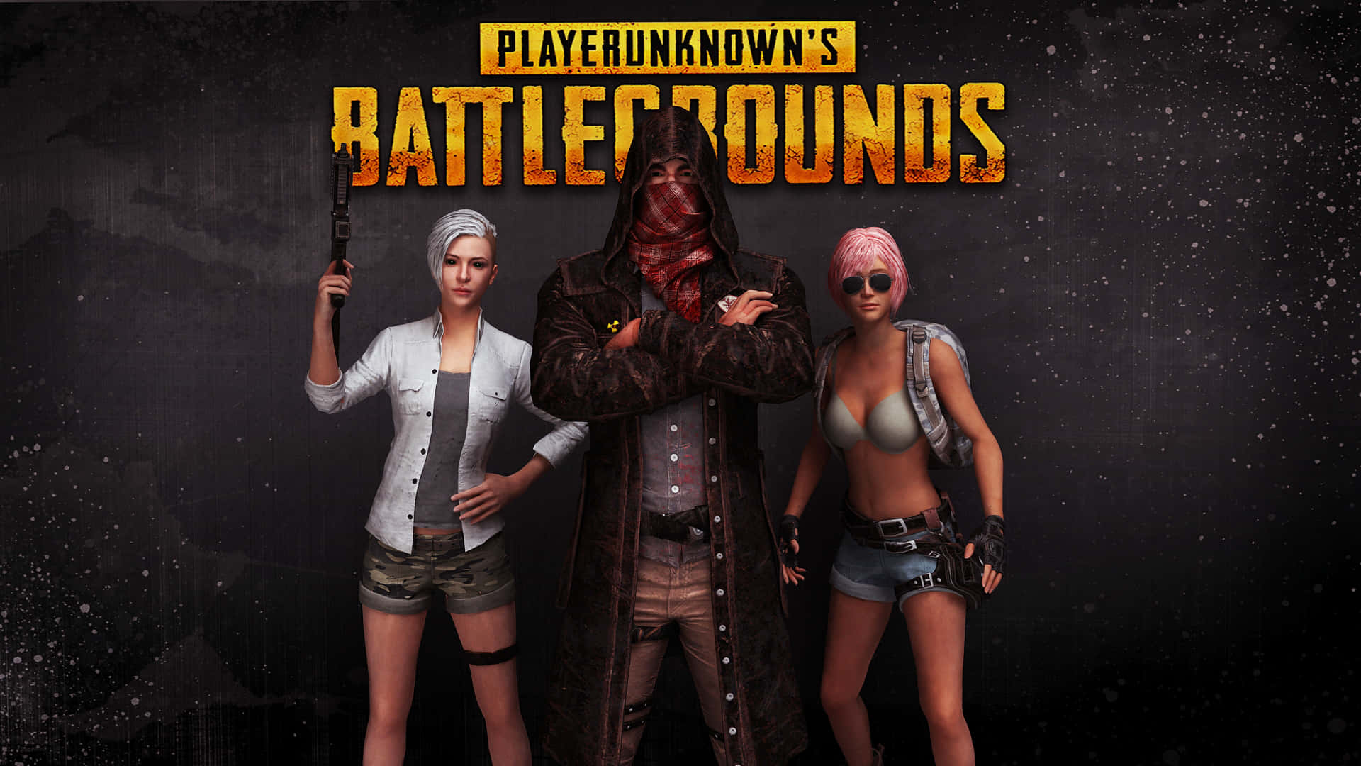 Personaje Player Unknown Battlegrounds pe fundal negru Fundal
