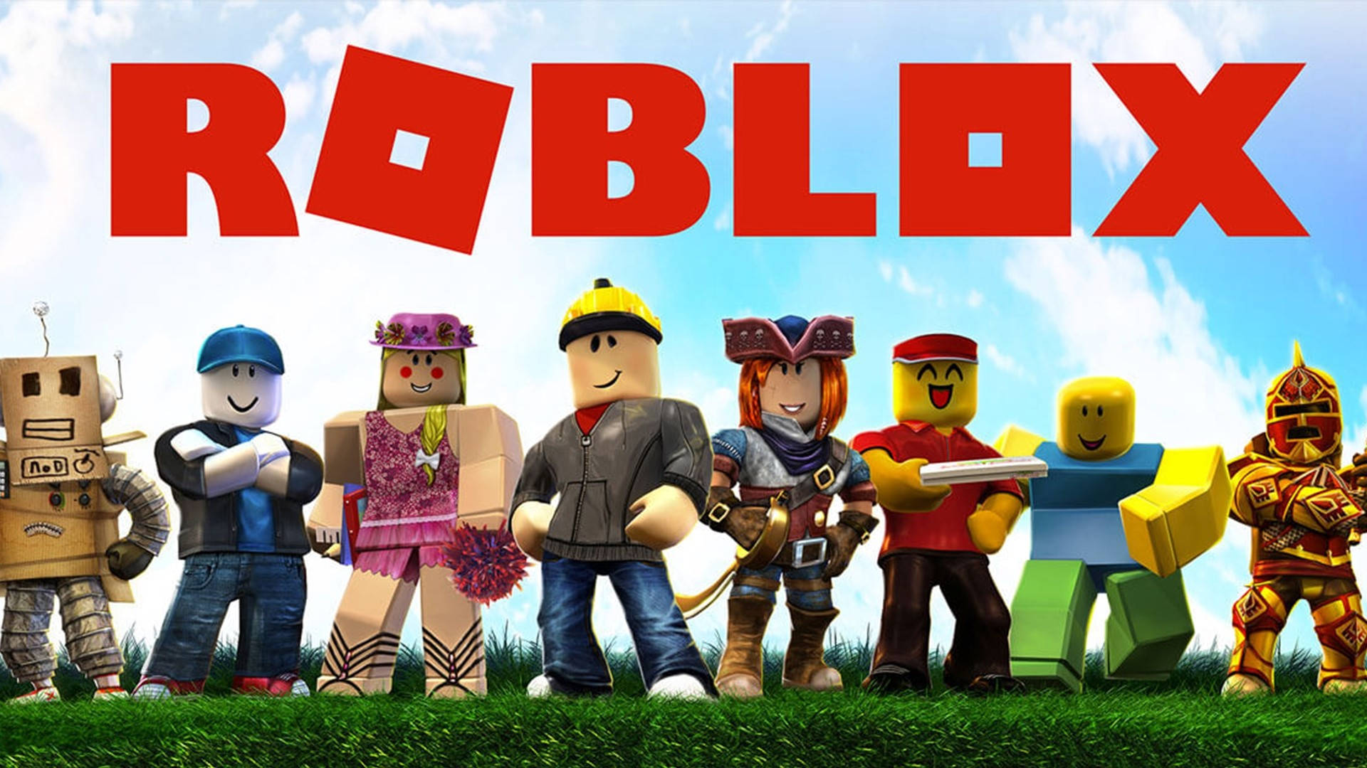 Personaje Roblox cool afară Fundal