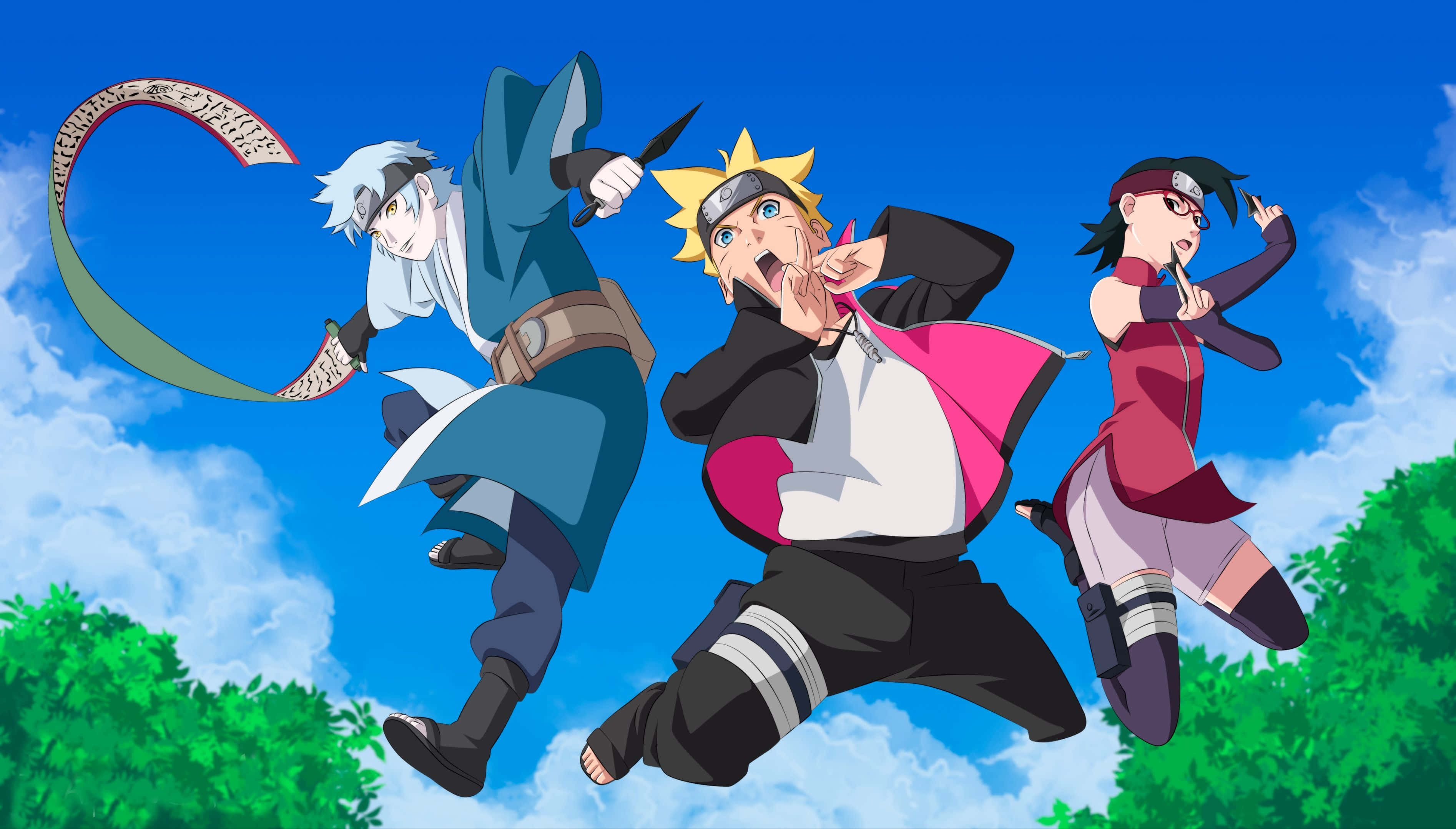 Personajele fericite din Boruto Fundal