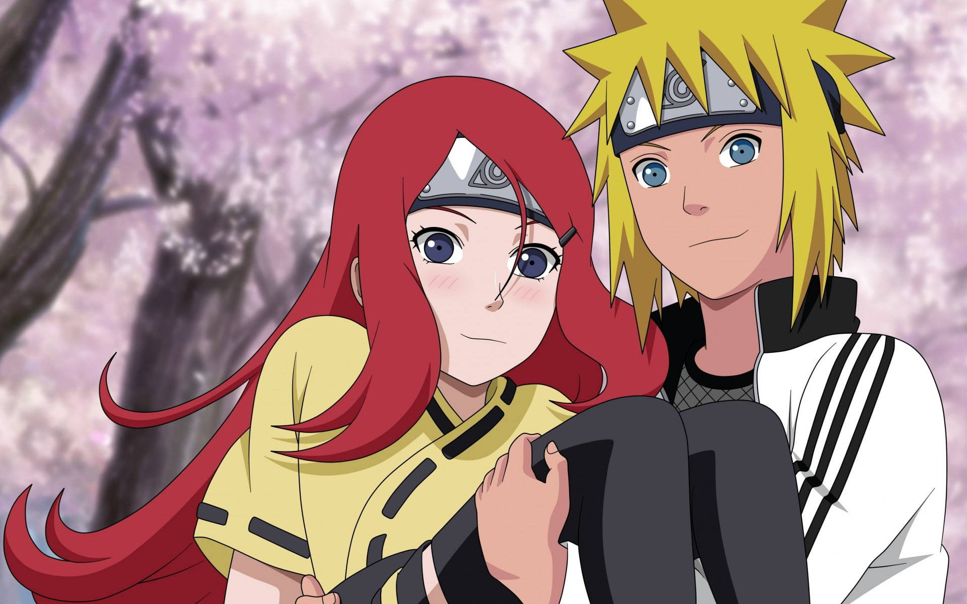 Personajele Naruto Kushina și Minato Fundal