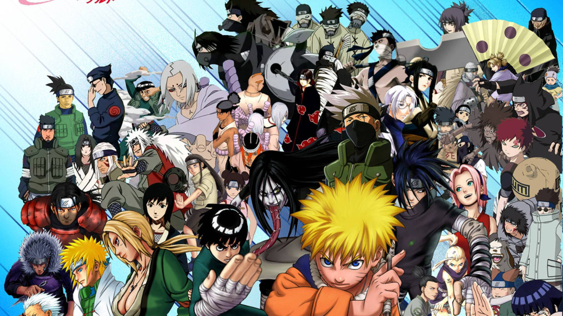 Personaje Naruto Shippuden, Kakashi, Sakura, Sasuke, Gaara, Itachi, Hinata, Tsunade, Jiraiya. — Naruto Fundal