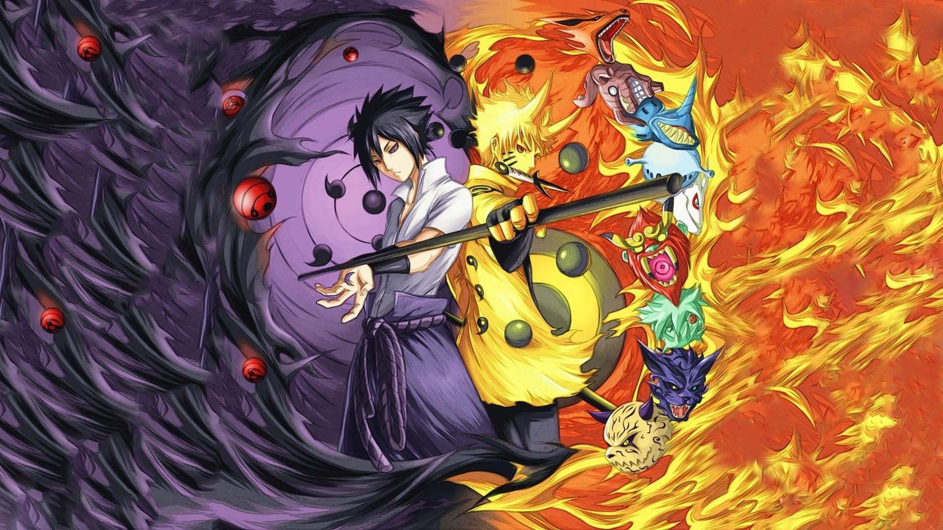 Personajele principale din jocul video Naruto pentru PS4 Fundal