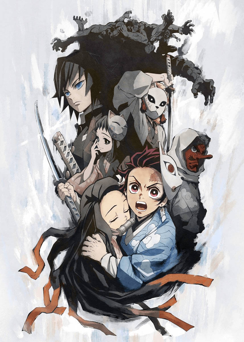 Personajele Tanjiro din Demon Slayer Fundal