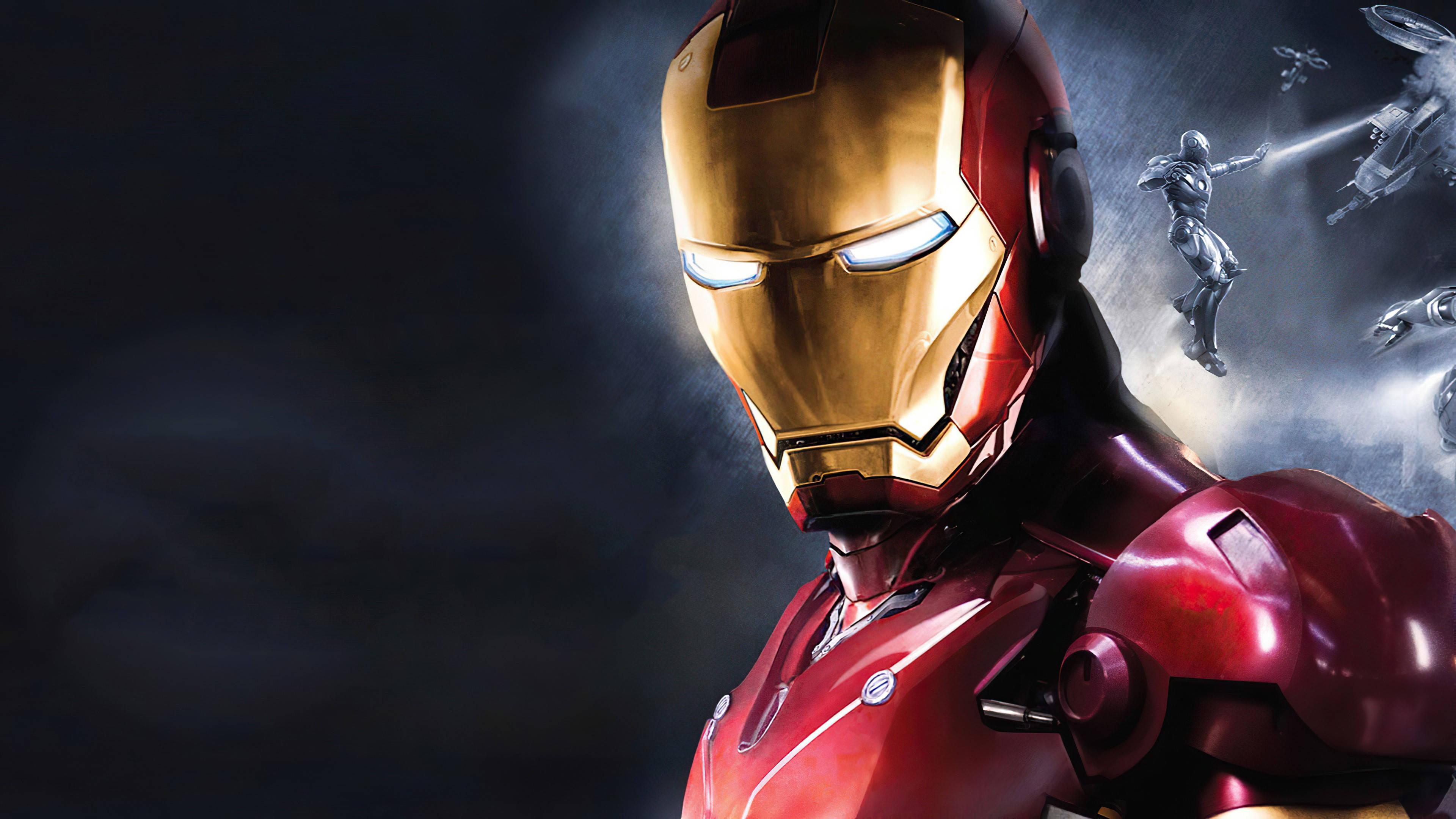 Personajul erou de benzi desenate Iron Man Fundal
