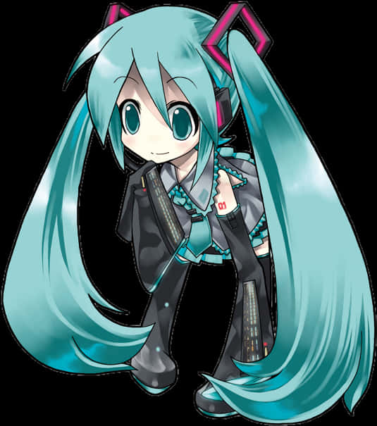Transparent Chibi Miku Png - Hatsune Miku Chibi Transparent, Png Download — Anime cool GIF Fundal
