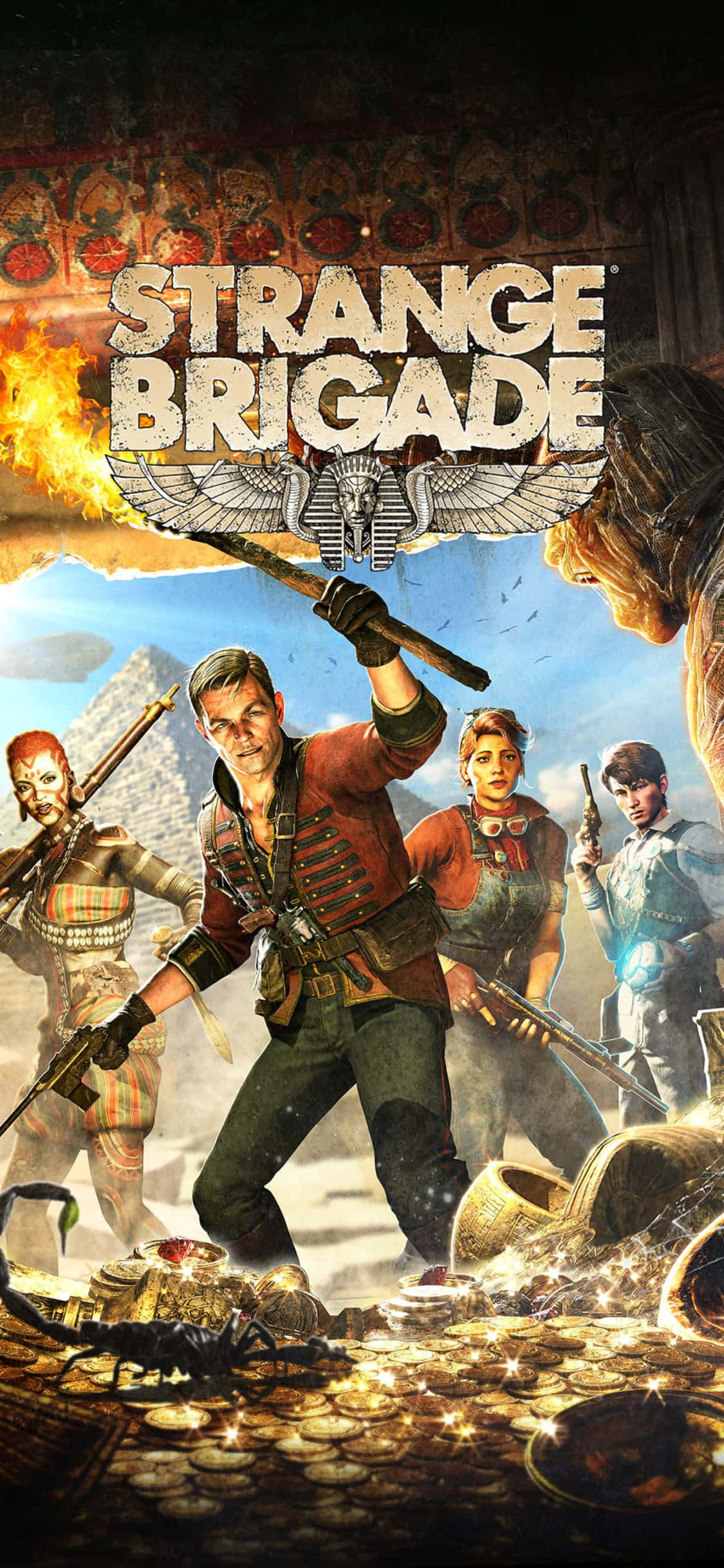 Fond de ecran Cave Of Treasures pentru iPhone X Strange Brigade Fundal