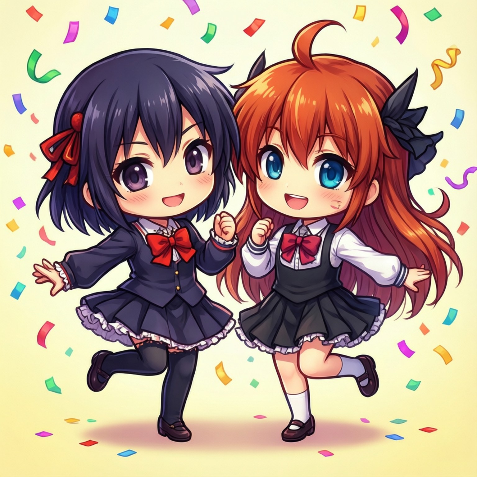 Petrecere de dans Chibi Fundal