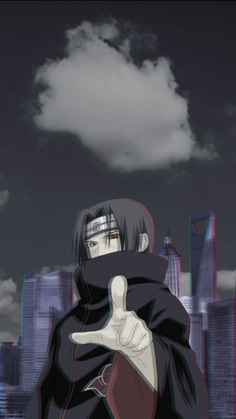 PFP Anime Drăguț cu Itachi Fundal
