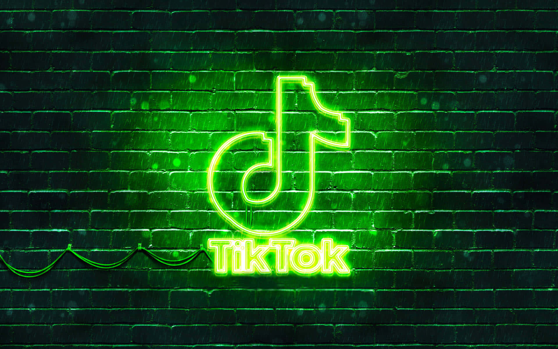 PFP verde neon amuzant pentru TikTok Fundal