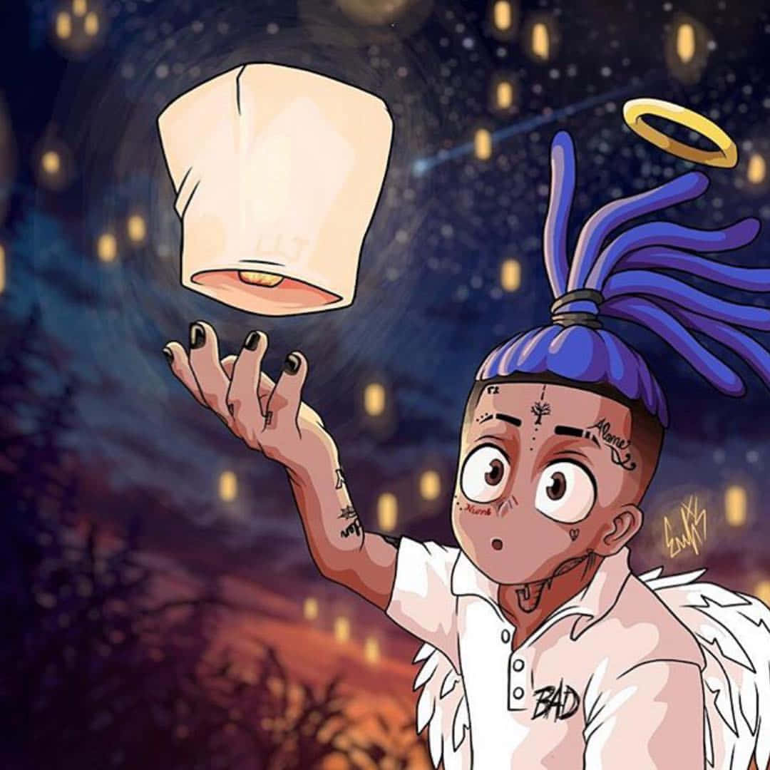 PFP Xxxtentacion desen animat drăguț Fundal