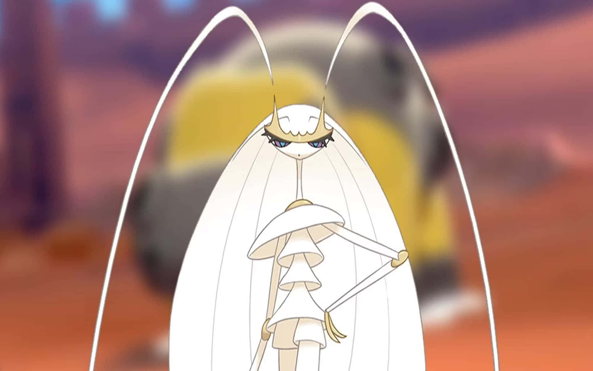 Pheromosa Pokemon cu fundal neclar Fundal