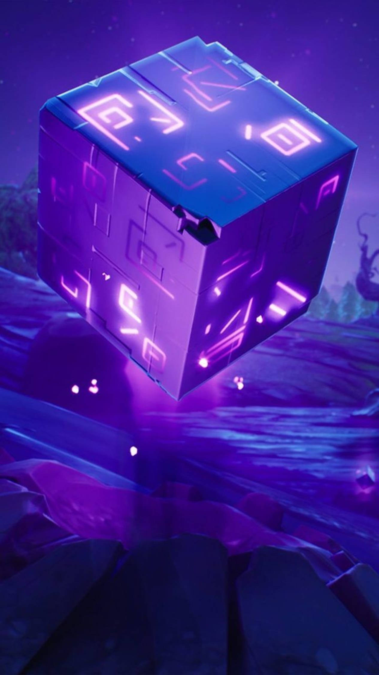 Piatră Umbră Violetă Fortnite 4K Android Fundal
