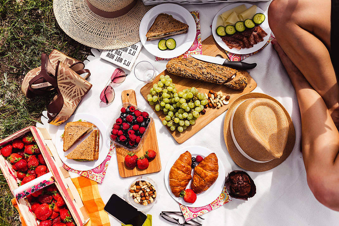 Picnic în aer liber pentru fundal de vară Fundal