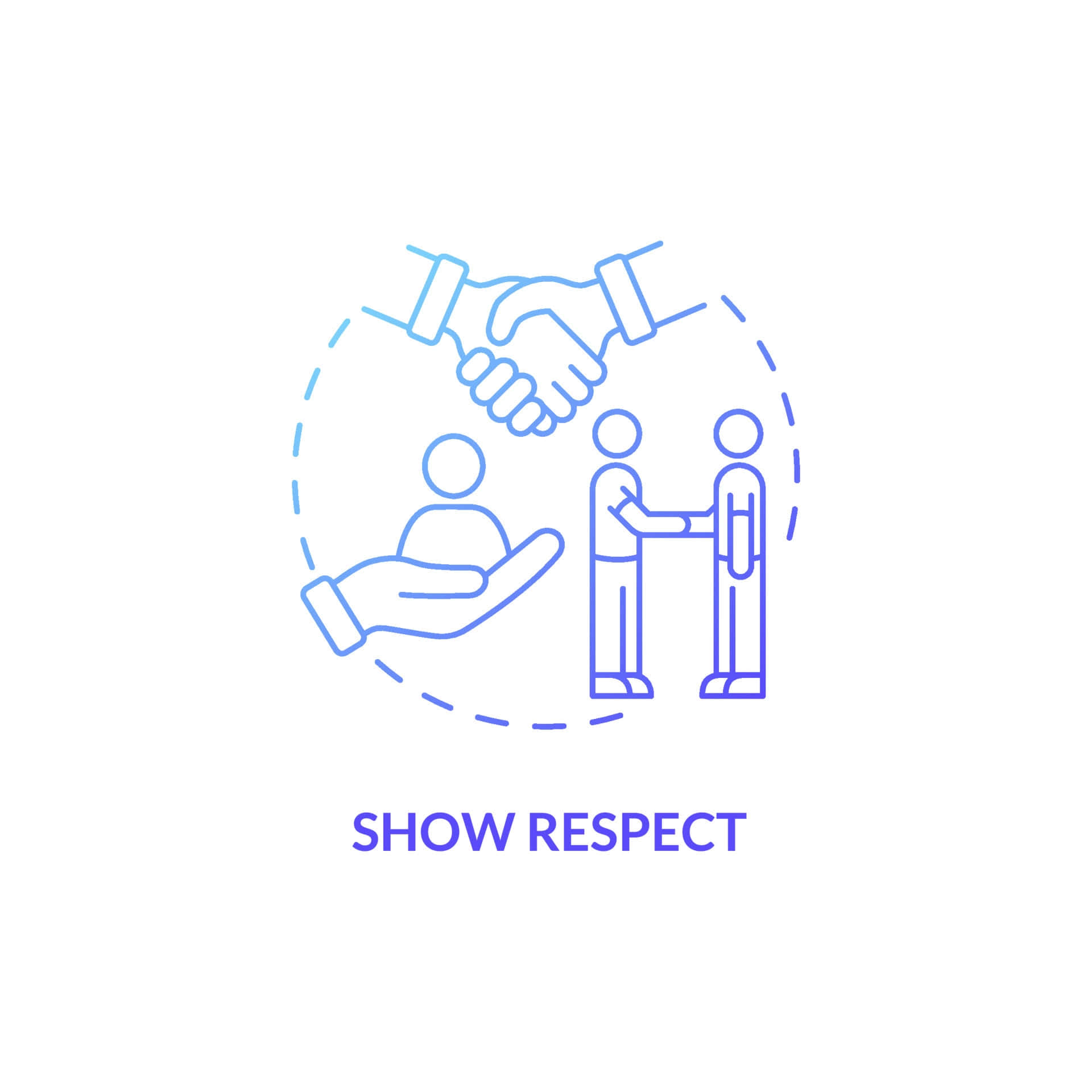 pictogramă linie arată respect Fundal