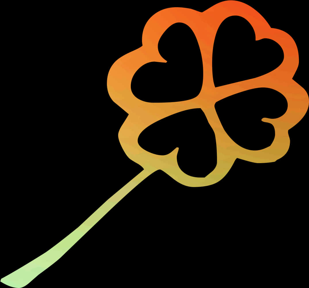 Pictogramă Shamrock cu Gradient Fundal