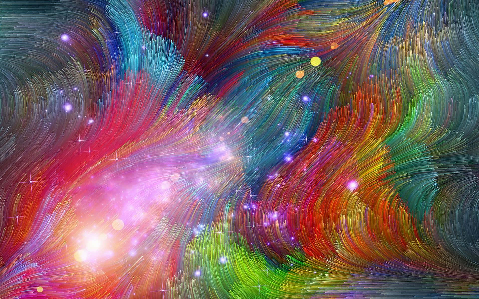 Pictură galactică colorată Boho Mac Fundal