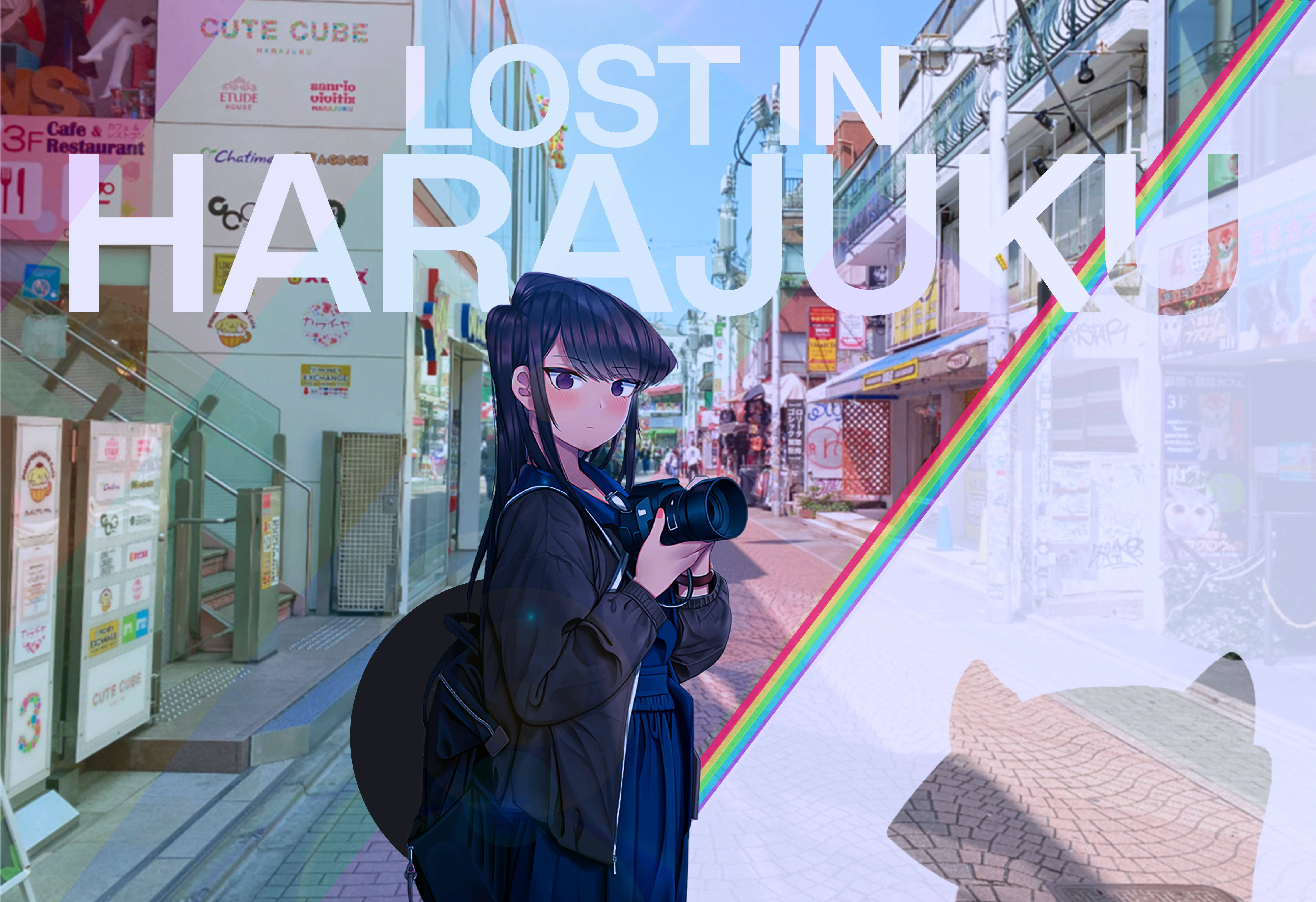 Pierdută în Harajuku Tokyo Japonia Fată Fundal