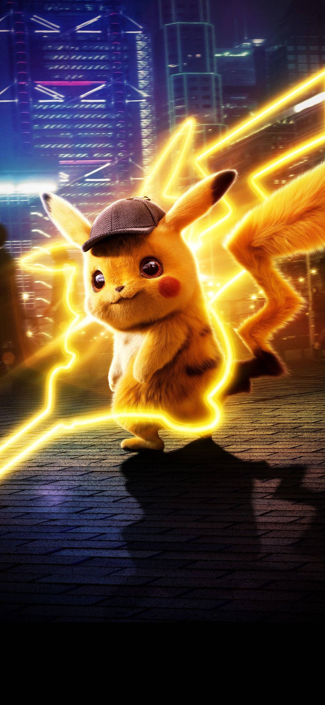 Pikachu 3D Detectivul Pikachu cu Fulger Fundal