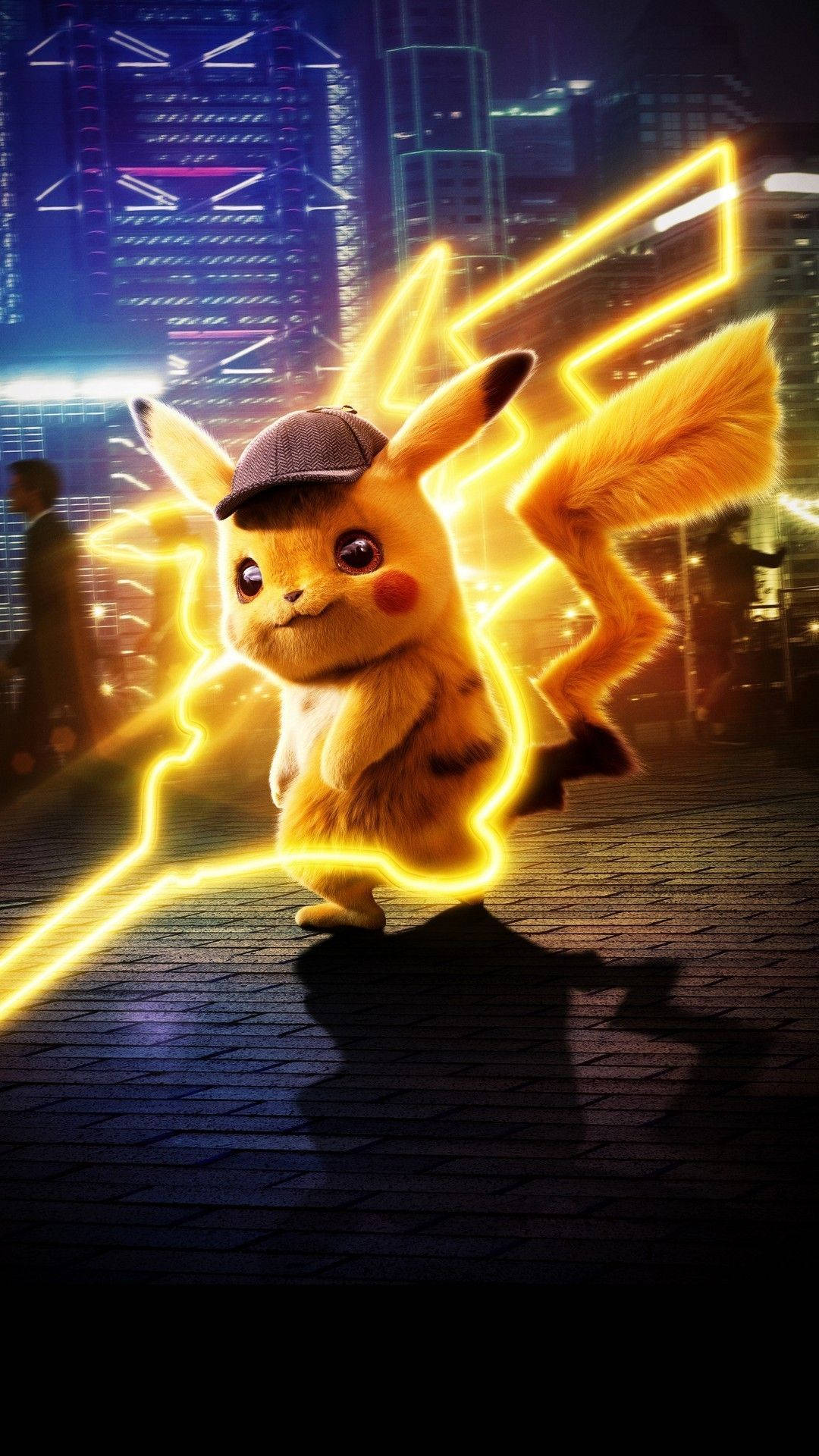 Pikachu cu Fulger Galben Fundal
