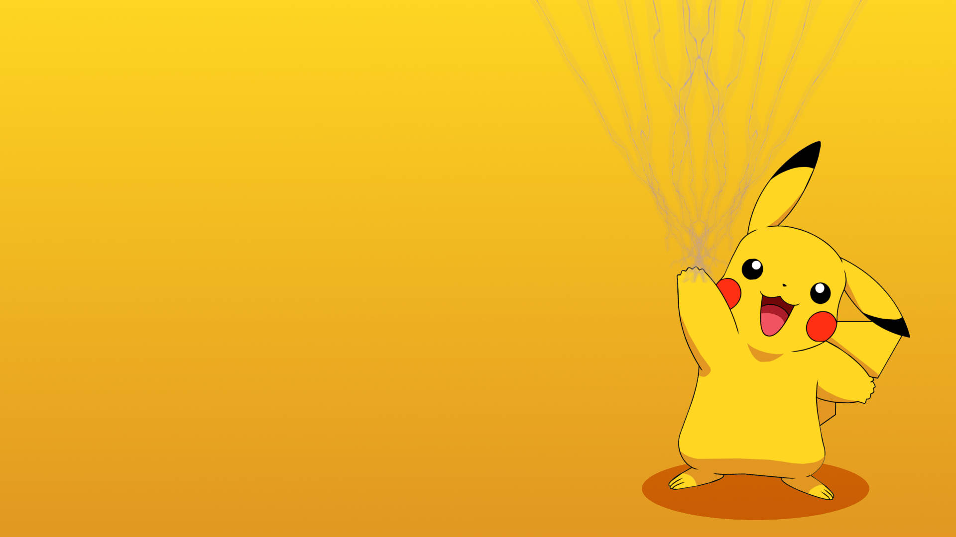 Pikachu dezlănțuie un puternic Thunderbolt Fundal