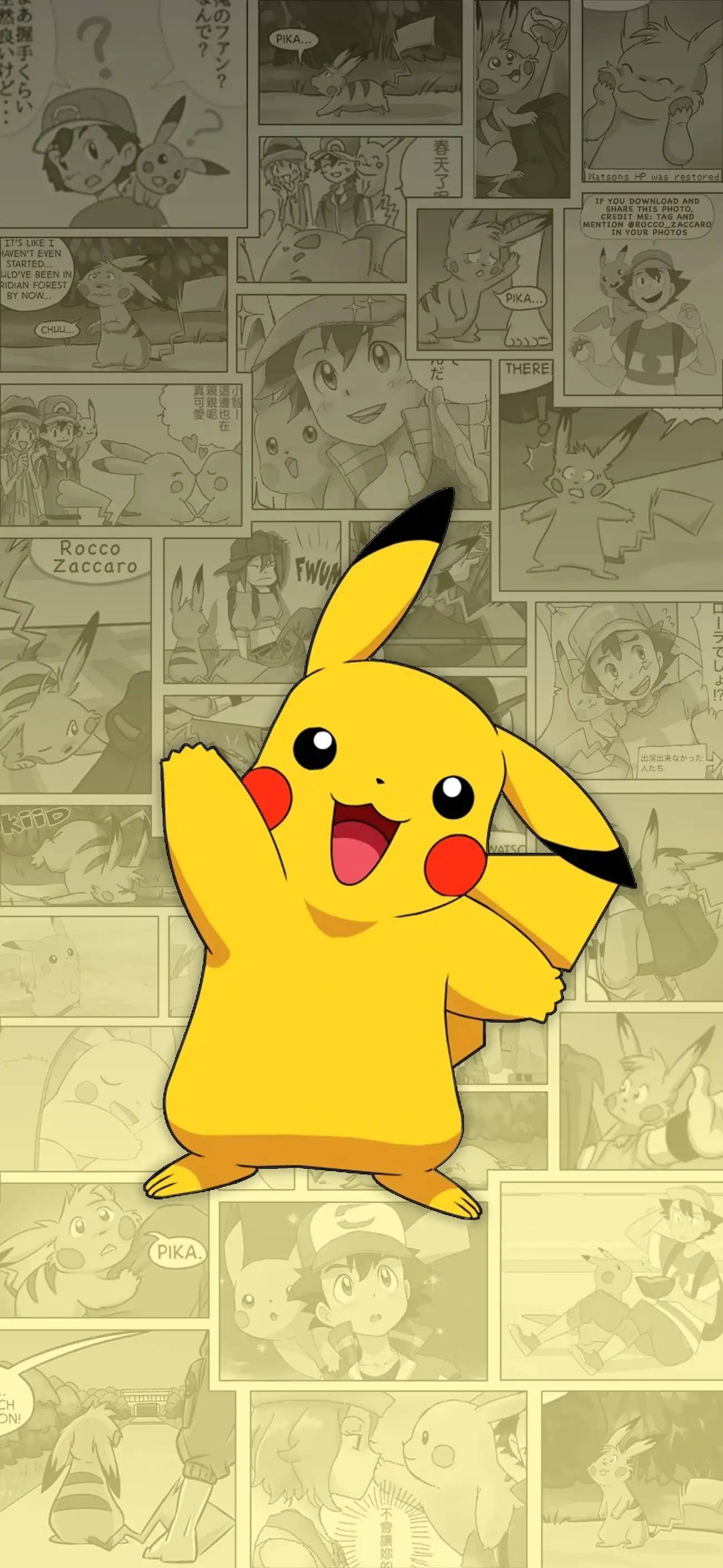 Pikachu fericit pentru iPhone Fundal