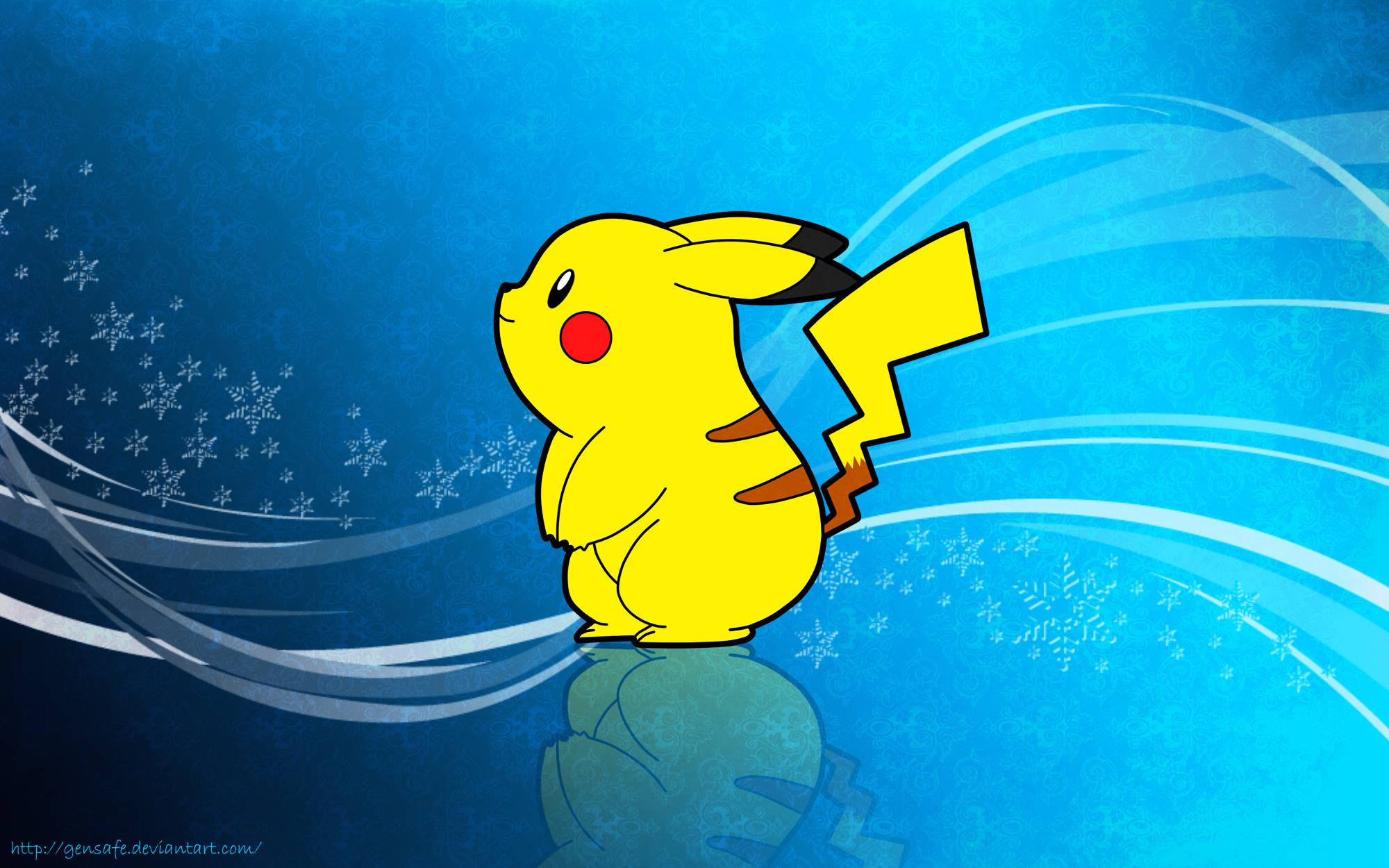 Pikachu galben și plinuț Fundal