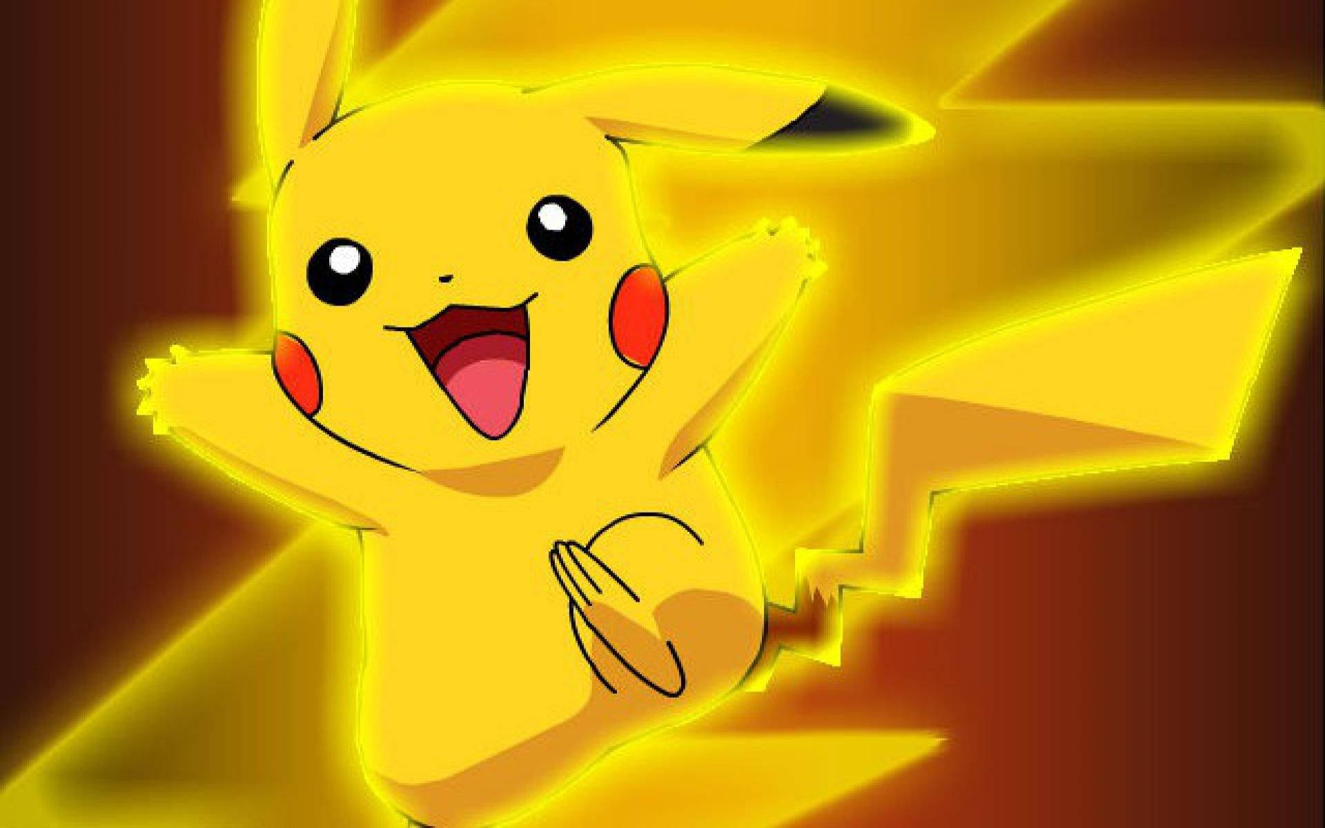 Pikachu galben strălucitor Fundal
