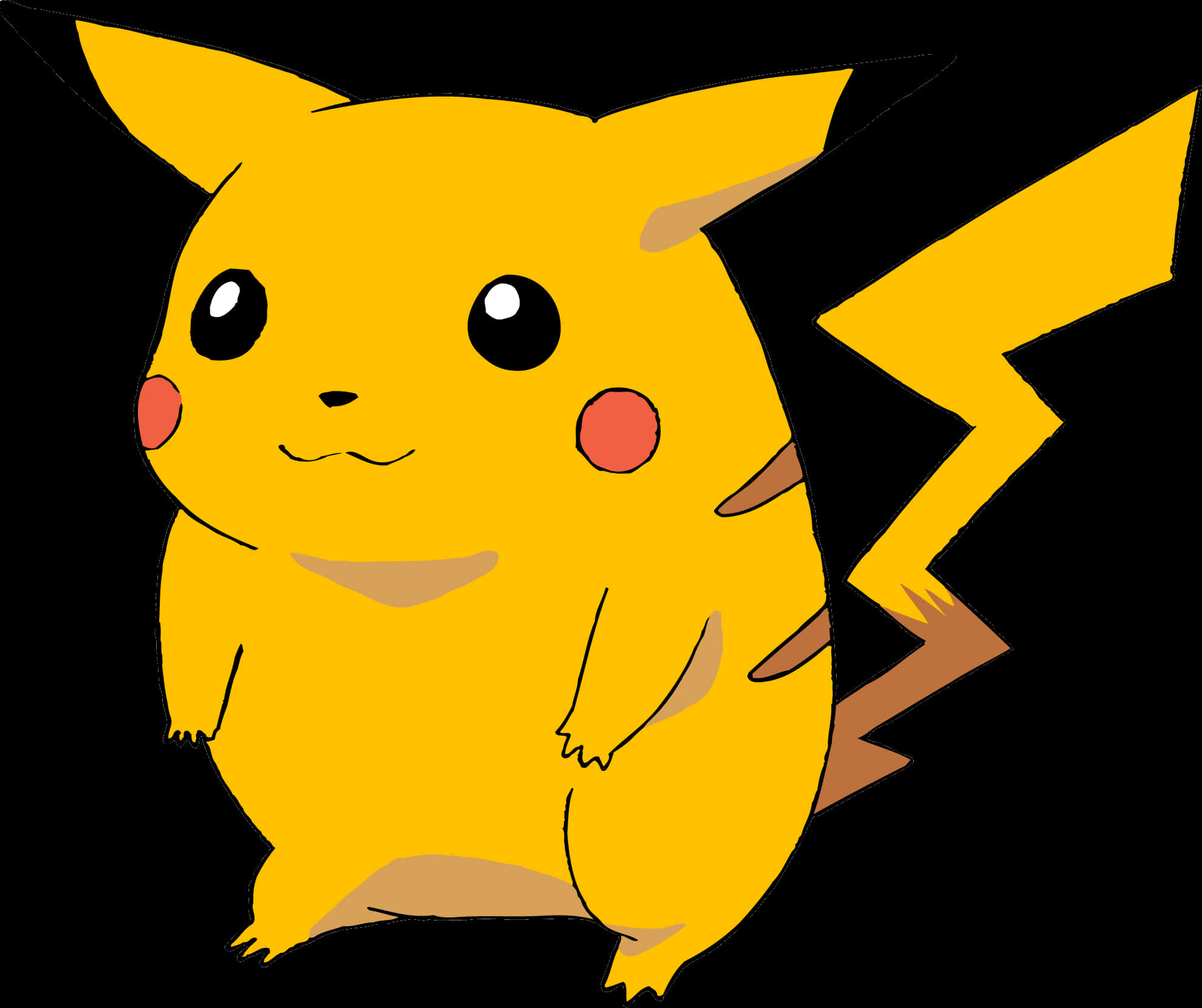 Pikachu_ Ilustrație_ Artă Vectorială Fundal