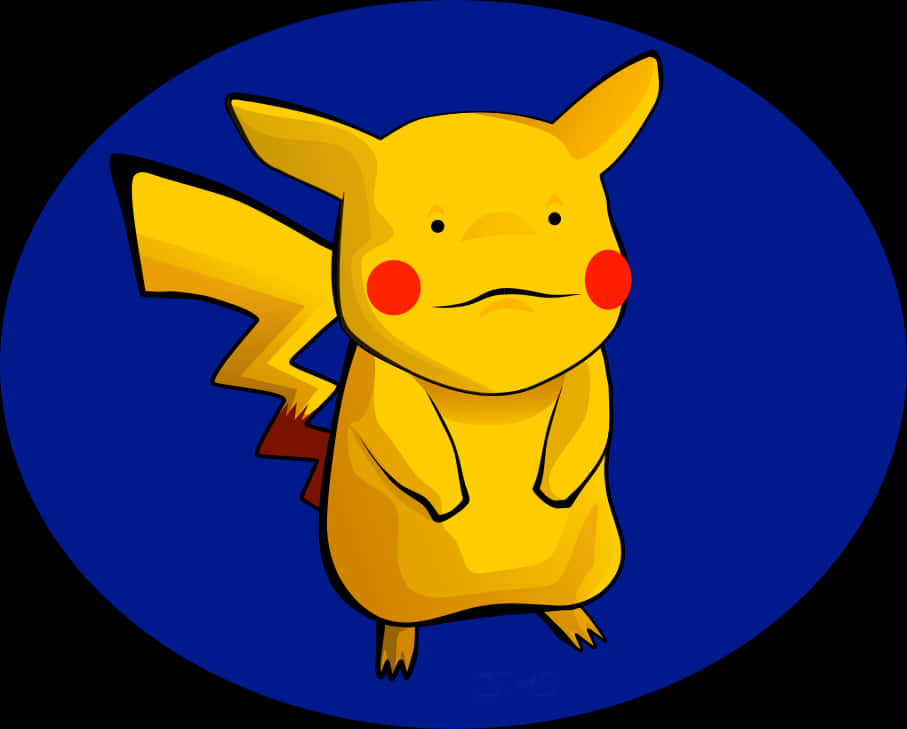 Pikachu pe fundal albastru, artă vectorială Fundal