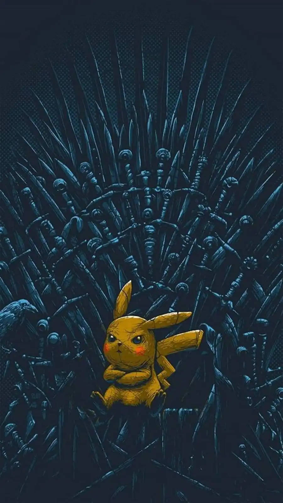 Pikachu pe Tronul de Fier iPhone Fundal