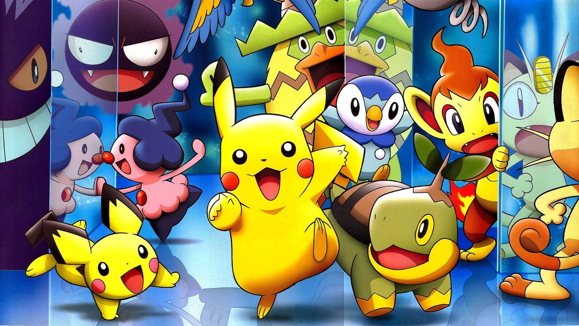 Pikachu și Prietenii se Unesc Fundal