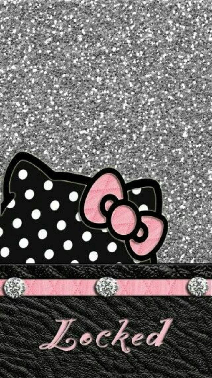 Pink și Black Hello Kitty Fundal