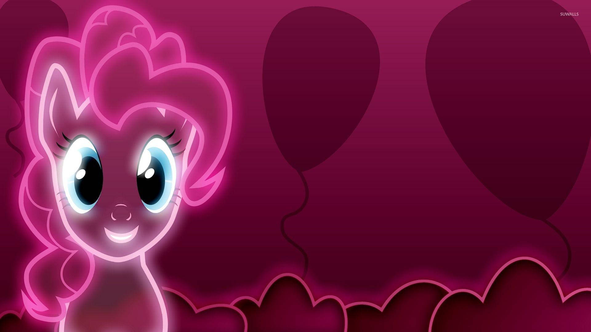 Pinkie Pie roz neon Fundal